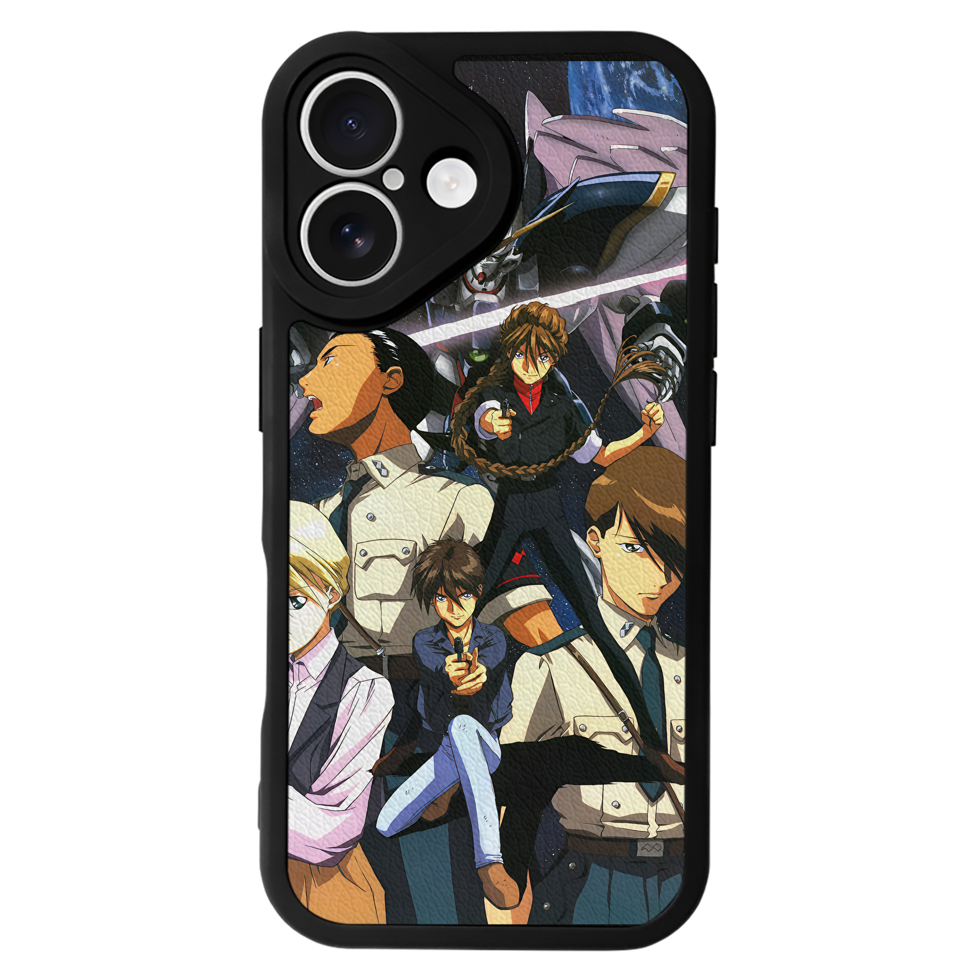 （画像用） 機動戦士ガンダム Mobile Suit Gundam 【iPhone 16シリーズ対応】シリコンスマホケース（レザー調） 材質：シリコン